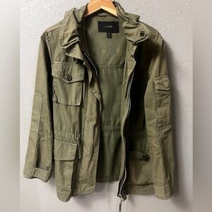 J. Crew Khaki Hooded Jacket